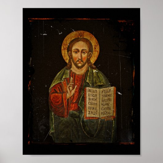 Chrystus Pantokrator Icon (Jezus) Poster (Voorkant)