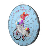 Chtistmas Dart Board Happy Gnome met cadeaus Dartbord (Voorkant Rechts)