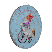 Chtistmas Dart Board Happy Gnome met cadeaus Dartbord (Voorkant Links)