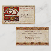 Chu Mtu Afrikaanse Folk Art VENDOR HANDEL ARTEFACT Visitekaartje (Voorkant / Achterkant)