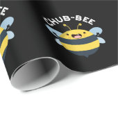 Chub-bee Funny Chubby Bee Pun Dark BG Cadeaupapier (Rol Hoek)