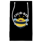 Chub-bee Funny Chubby Bee Pun Dark BG Klein Cadeauzakje (Voorkant)