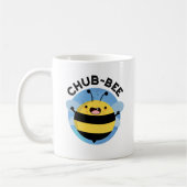 Chub-bee Funny Chubby Bee Pun Koffiemok (Links)