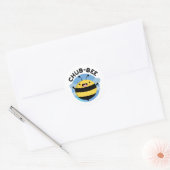 Chub-bee Funny Chubby Bee Pun Ronde Sticker (Envelop)