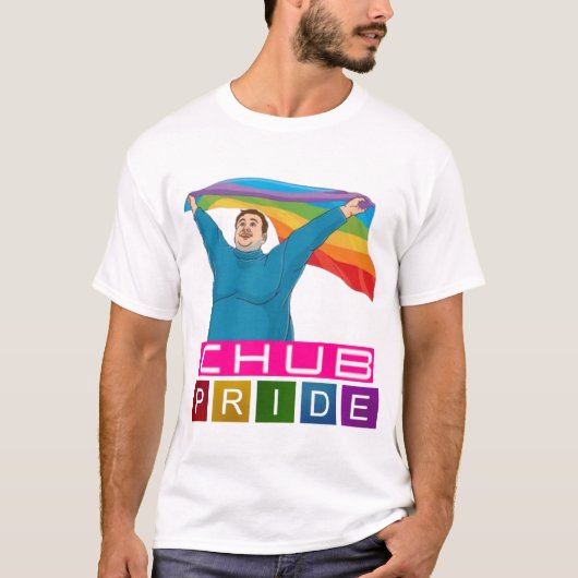 CHUB PRIDE, LGBTQ+ Gay Pride T-shirt (Voorkant)