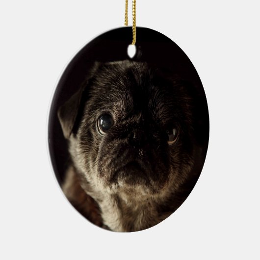 Chubbs The Wampug Black op Black Ornament (Rechts)