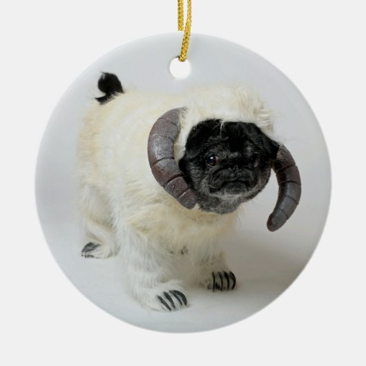 Chubbs The Wampug Kerstversiering Keramisch Ornament (Voorkant)