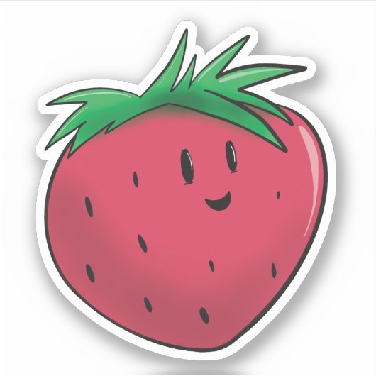 Chubby-aardbei Sticker (Voorkant)