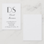 Chubby Art Deco Script Monogram Visitekaartje (Voorkant / Achterkant)