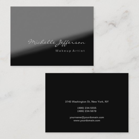 Chubby Artist Gray Black White Visitekaartje (Voorkant / Achterkant)