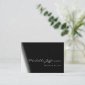 Chubby Artist Gray Black White Visitekaartje (Staand voorkant)