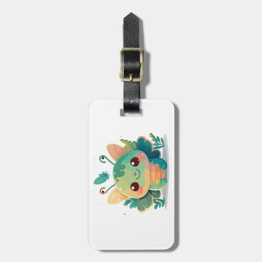 Chubby baby Butterfly Bagagelabel (Voorkant verticaal)