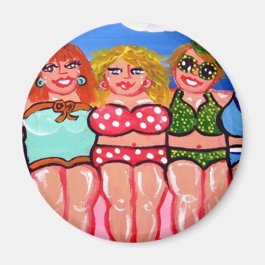 Chubby Beach Divas Vrienden Magneet (Voorkant)