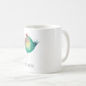 Chubby Bird Peep, Whimsical bird, colourfull Koffi Koffiemok (Voorkant rechts)