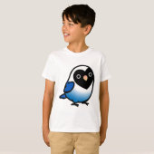 Chubby Black-masked Cobalt Lovebird T-shirt (Voorkant volledig)