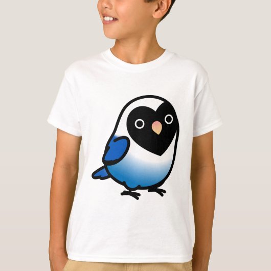 Chubby Black-masked Cobalt Lovebird T-shirt (Voorkant)