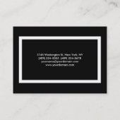 Chubby Black White Border Minimalistisch Visitekaa Visitekaartje (Achterkant)
