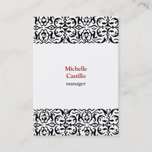 Chubby Black White classic  Professional Visitekaartje (Voorkant)