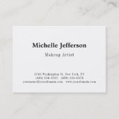 Chubby Black & White Make-up Artist Modern Plain Visitekaartje (Voorkant)