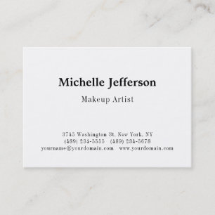 Chubby Black & White Make-up Artist Modern Plain Visitekaartje