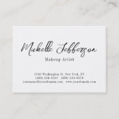 Chubby Black & White Make-up Artist Script Visitekaartje (Voorkant)