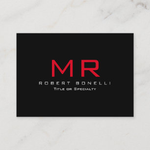Chubby Black White Red Monogram Visitekaartje