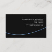 Chubby Blue Spiral Black Grey Script Visitekaartje (Achterkant)