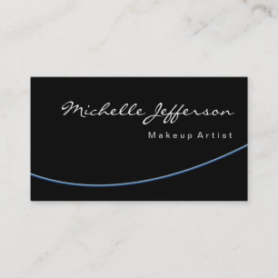 Chubby Blue Spiral Black Grey Script Visitekaartje