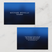 Chubby Blue Stylish Minimalistisch Visitekaartje (Voorkant / Achterkant)