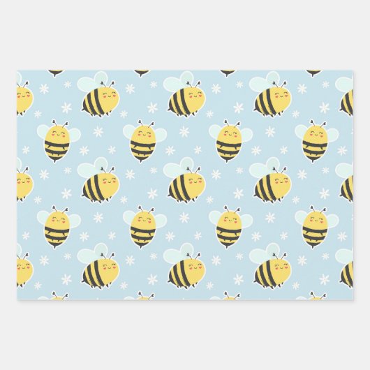 Chubby Bumblebee papierset voor het verpakken van Inpakpapier Vel (Voorkant)