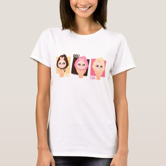 chubby bunny ice room-neopolitan t-shirt (Voorkant)