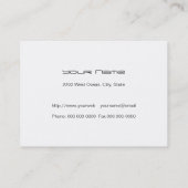 Chubby Business Card Template Premium - Zware Whit Visitekaartje (Achterkant)