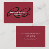 Chubby Calligraphy Monogram Visitekaartje (Voorkant / Achterkant)