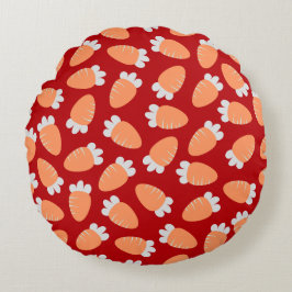 Chubby Carrots Red Rond Kussen