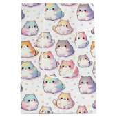 Chubby Cartoon Cat Collectie met harten Medium Cadeauzakje (Achterkant)