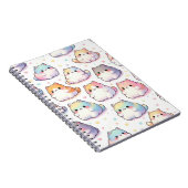Chubby Cartoon Cat Collectie met harten Notitieboek (Rechterzijde)