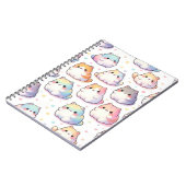 Chubby Cartoon Cat Collectie met harten Notitieboek (Linkerzijde)