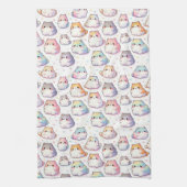 Chubby Cartoon Cat Collectie met harten Theedoek (Verticaal)