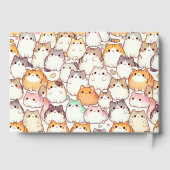 Chubby Cartoon Cat Collection With Hearts Gastenboek (Achterkant)