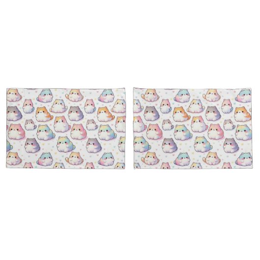 Chubby Cartoon Cats Kussensloop (Achterkant-Set)