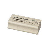 Chubby Cartoon Whale Adres Rubberstempel (Stempel)
