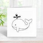 Chubby Cartoon Whale Rubberstempel