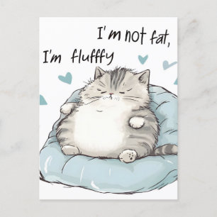 Chubby Cat Chill Vibes Feestdagenkaart