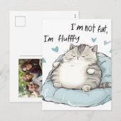 Chubby Cat Chill Vibes Feestdagenkaart (Voorkant / Achterkant)