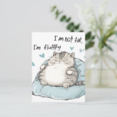 Chubby Cat Chill Vibes Feestdagenkaart (Staand voorkant)