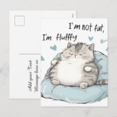 Chubby Cat Chill Vibes Feestdagenkaart (Voorkant / Achterkant)