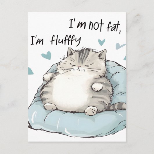 Chubby Cat Chill Vibes Feestdagenkaart (Voorkant)
