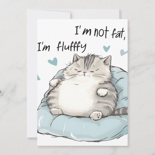 Chubby Cat Chill Vibes Feestdagenkaart (Voorkant)