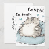 Chubby Cat Chill Vibes Feestdagenkaart (Voorkant / Achterkant)