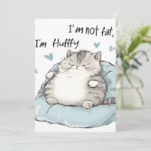 Chubby Cat Chill Vibes Feestdagenkaart (Staand voorkant)